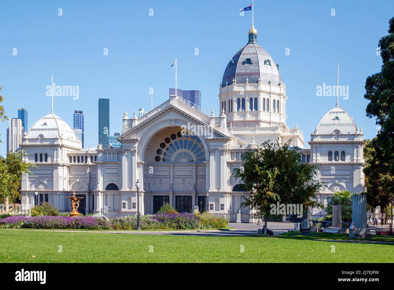 Royal Exhibition Building, Carlton Gardens, Melbourne, Victoria, Australia, Sabato, 16 Aprile 2022.Photo: David Rowland / One-Image.com Foto Stock