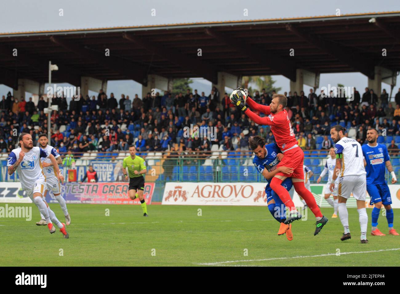 7 maggio 2022, Pagani, Salerno, Italia: Pagani,Salerno,Italia - 07,2022 maggio : prima tappa del Campionato Italiano di Calcio, Serie C , Girone C , Paganese Vs Fidelis Andria. Risultato finale :Paganese - Fidelis Andria 1-0 , sabato 07,2022 maggio (Credit Image: © Pasquale Senatore/Pacific Press via ZUMA Press Wire) Foto Stock