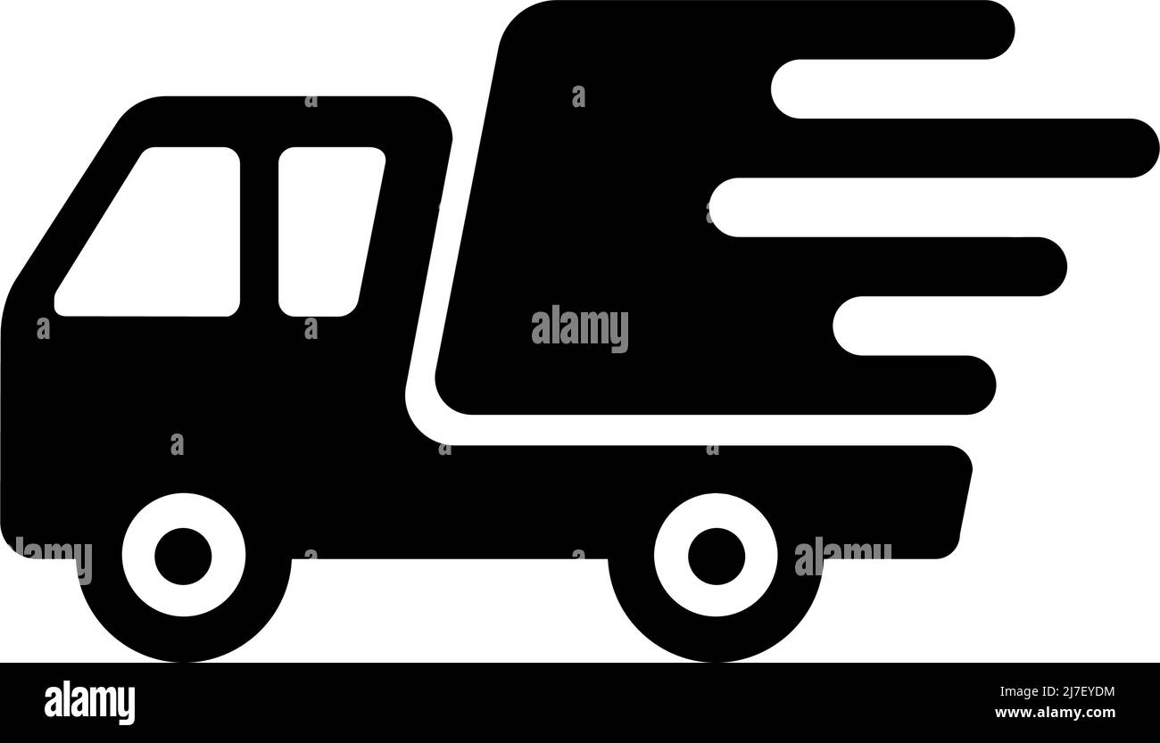 Consegna rapida, illustrazione dell'icona del vettore di consegna rapida Illustrazione Vettoriale