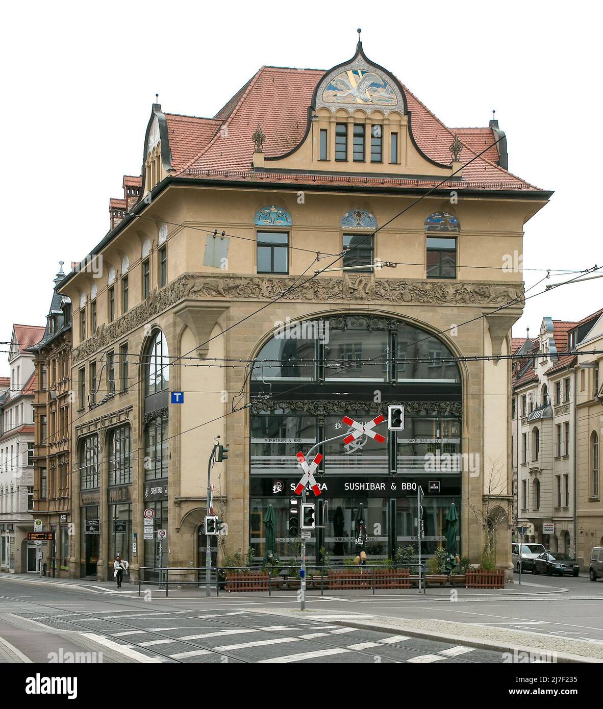 Halle S Große Ulrichstraße 33-34 5462 Geschäftshaus erbaut 1897-98 vom Architekturbüro Knoch und Kallmeyer Foto Stock