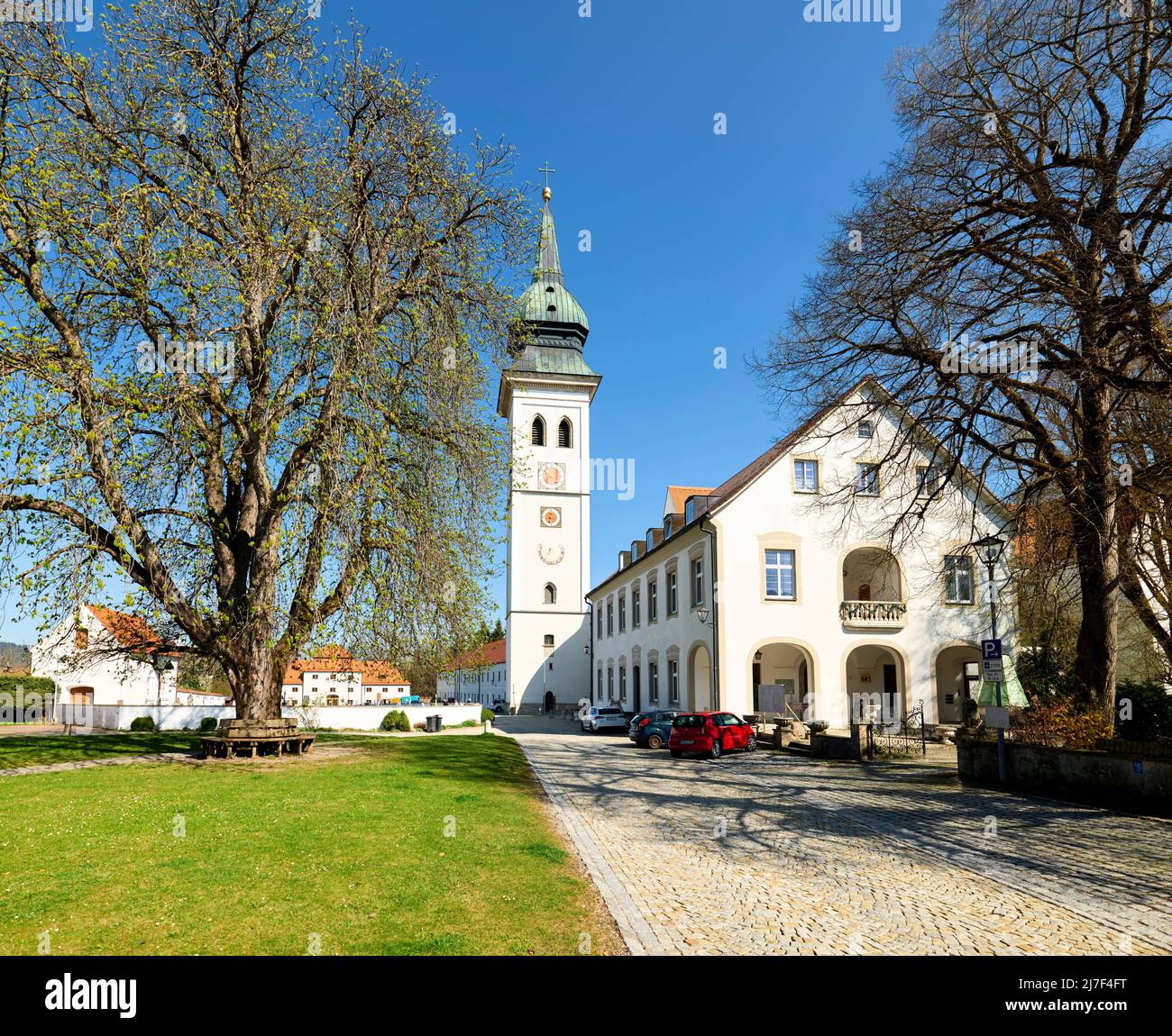 Germania Baviera strada Romantica. Rottenbuch. Chiesa di Maria Geburt Foto Stock