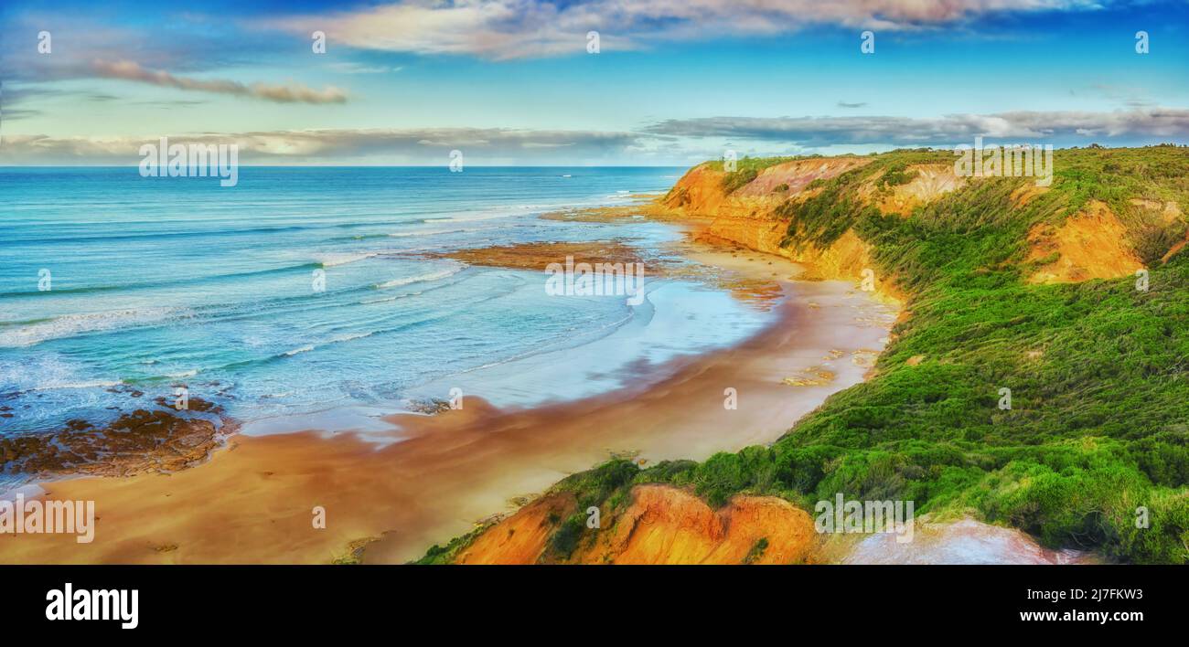 Urquhart Bluff Beach, Great Ocean Road, Victoria, Australia Foto Stock