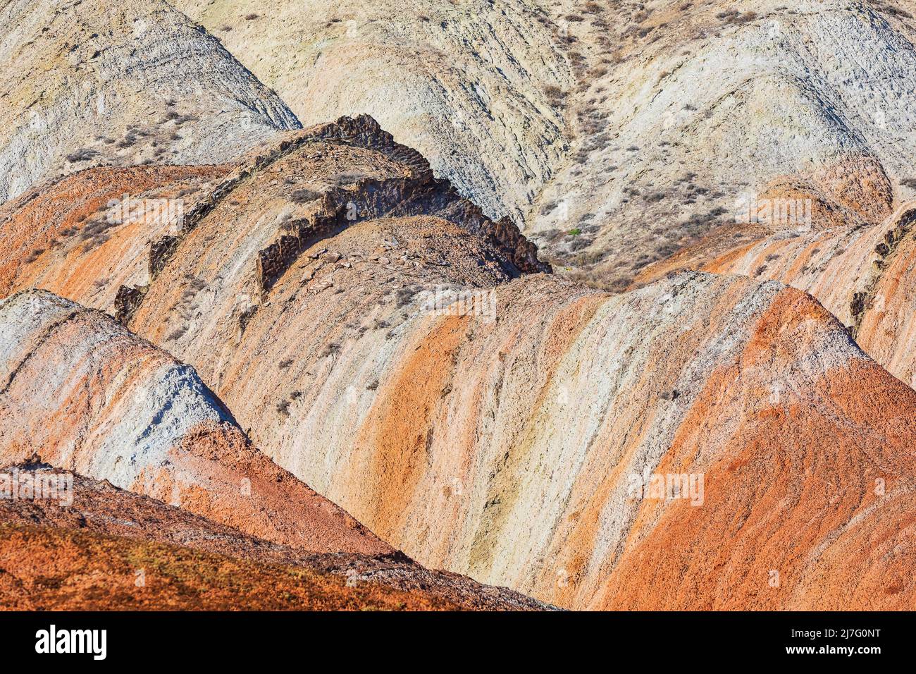 Montagne multicolore belle in Azerbaigian Foto Stock