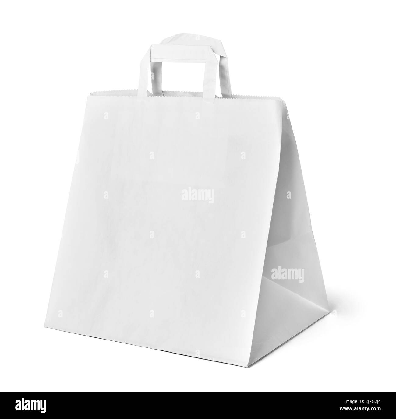 borsa di plastica bianco shopping portare ambiente di polluion Foto Stock