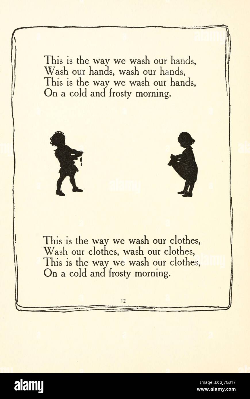 Questo è il modo in cui laviamo le mani, da ' Madre Goose le vecchie filastrocche' illustrato da Arthur Rackham, pubblicato nel 1913 Foto Stock