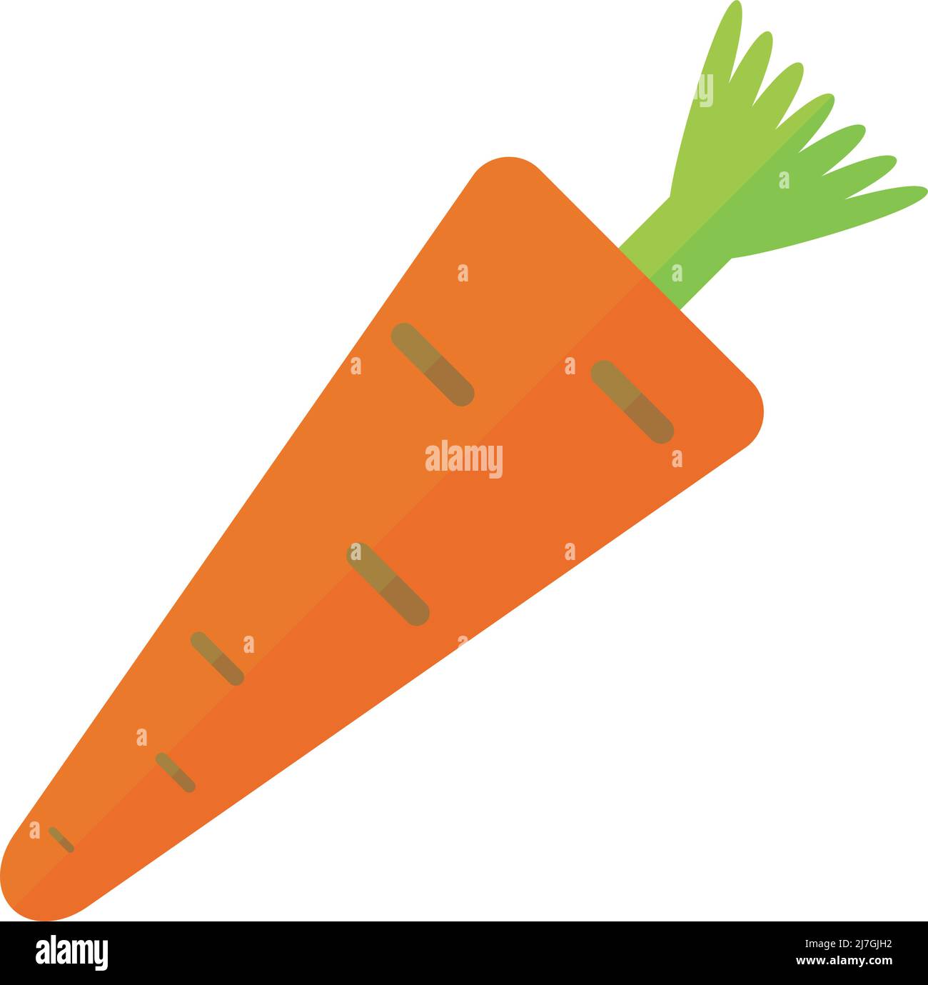 Icona carota. Vettori su vegetali. Vettore modificabile. Illustrazione Vettoriale