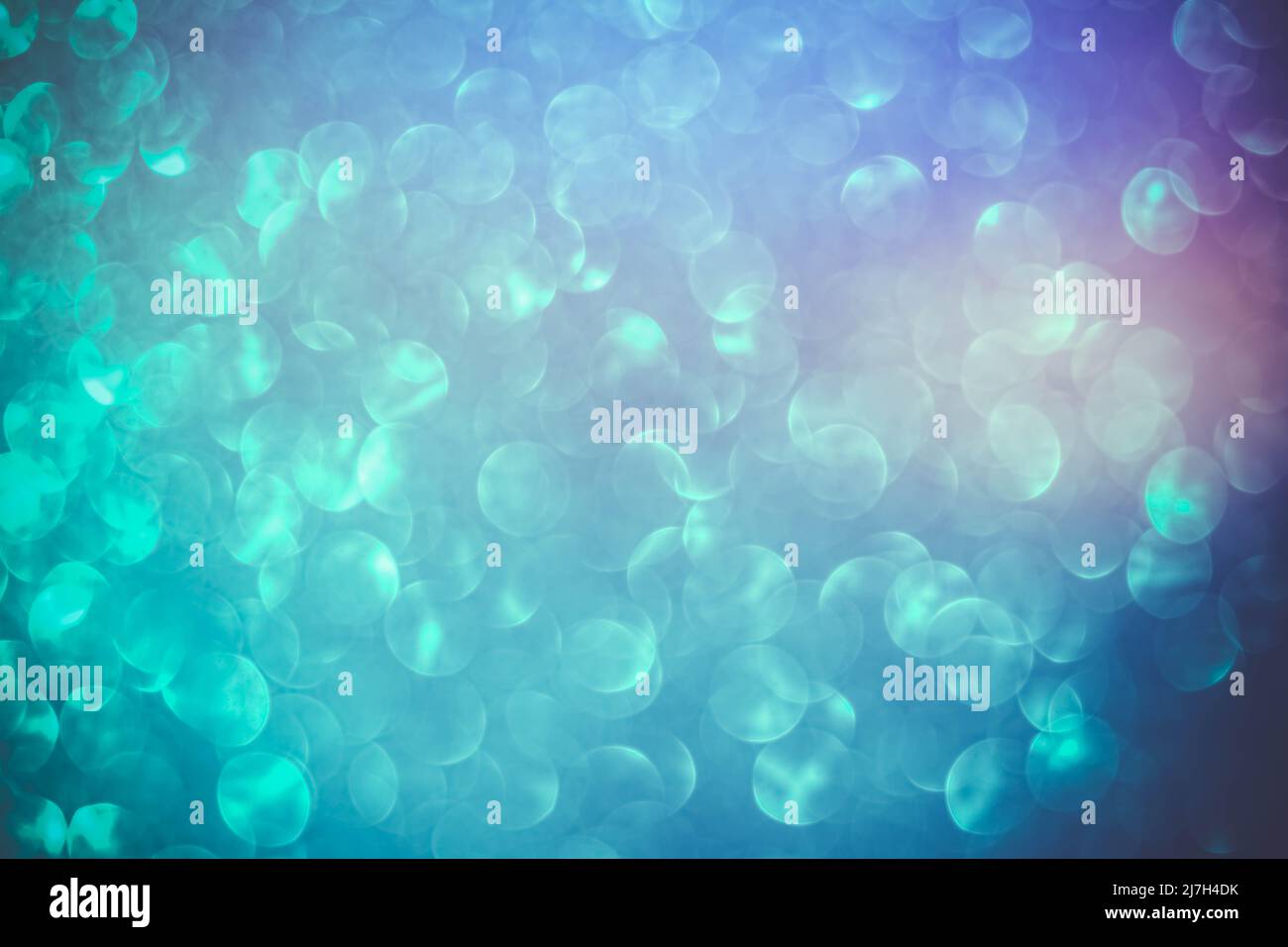Sfondo blu astratto non focalizzato, lente sfocata bokeh Foto Stock