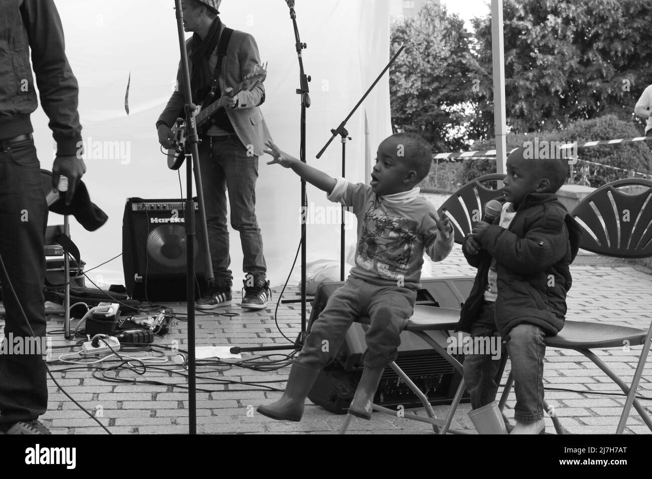 Festival Belleville Citoyenne Parigi concerto Gaël Faye le 16 juin 2012 Foto Stock