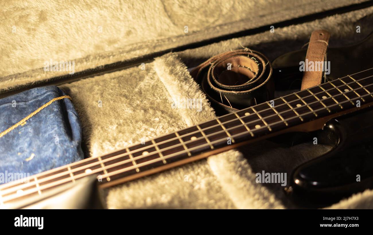 guitarra bajo elettrico Foto Stock