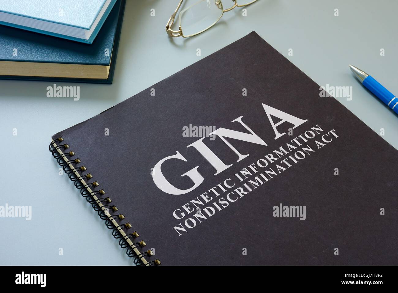 GINA Genetic Information NonDiscrimination Act sulla scrivania. Foto Stock