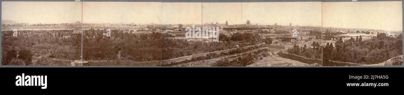 Vista panoramica della città di Lima, Perù, 1870, Sud America Foto Stock