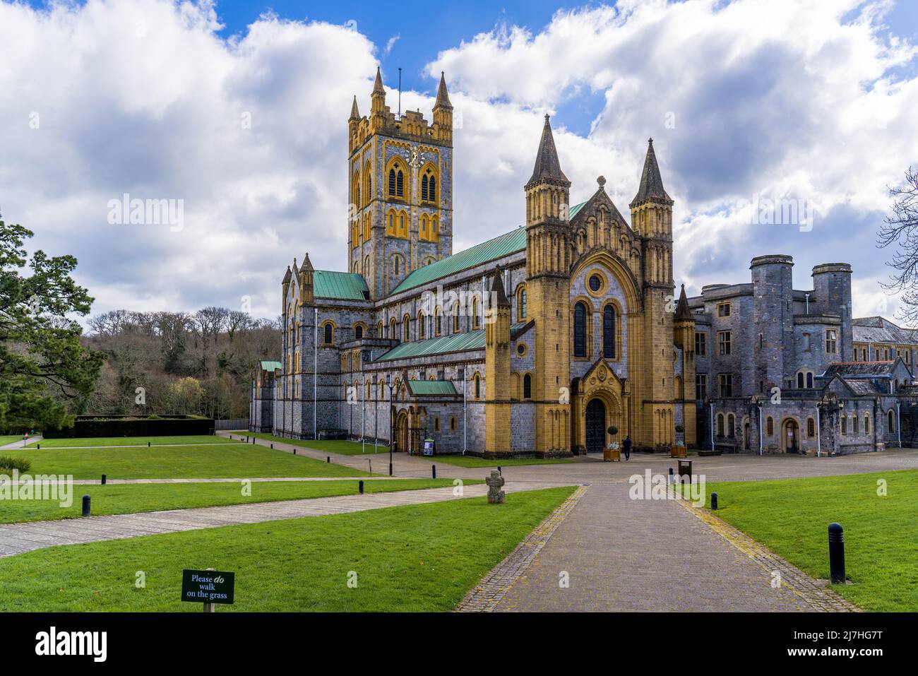 Buckfast Abbey Devon - l'abbazia originale che è stata fondata nel 1018 d.C., da re Cnut Foto Stock