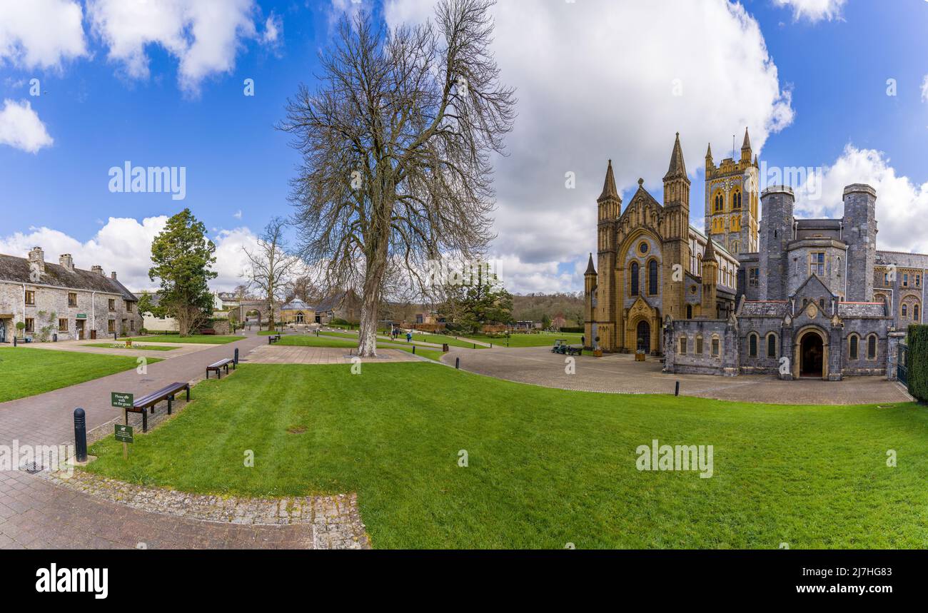 Buckfast Abbey Devon - l'abbazia originale che è stata fondata nel 1018 d.C., da re Cnut Foto Stock