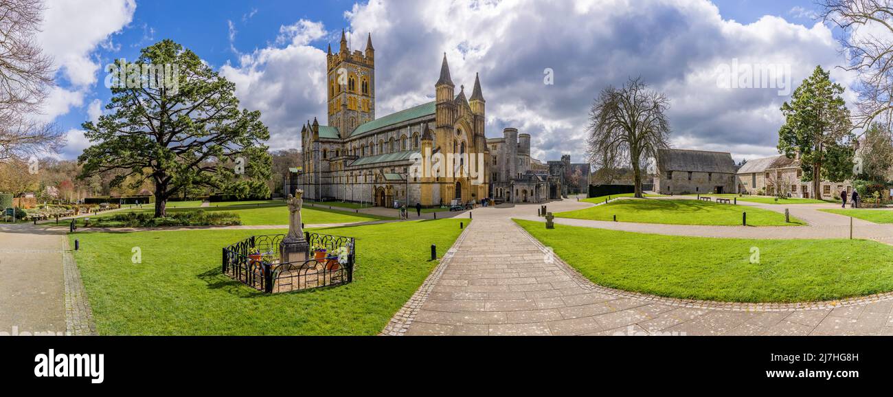 Buckfast Abbey Devon - l'abbazia originale che è stata fondata nel 1018 d.C., da re Cnut Foto Stock