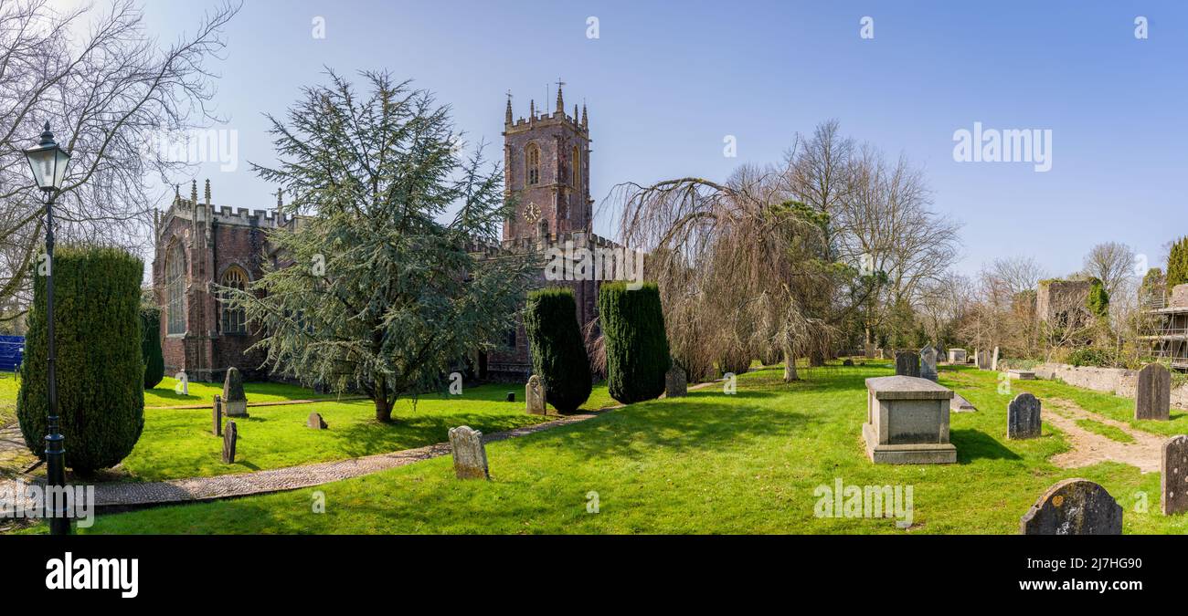 Tiverton Devon Grande chiesa parrocchiale storica Foto Stock