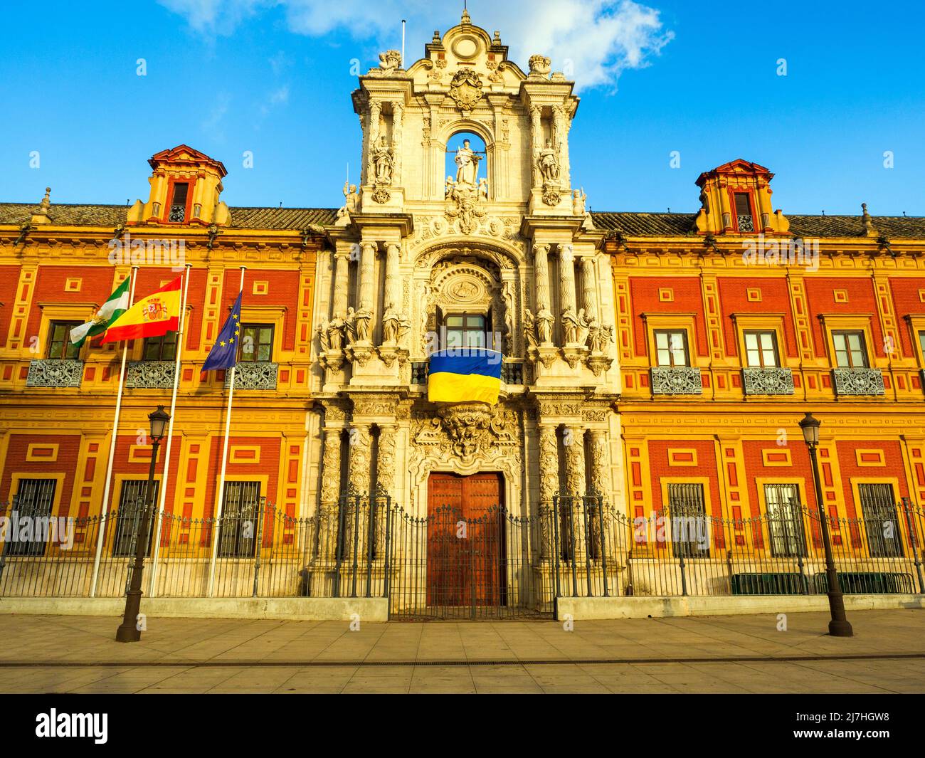 Palazzo San Telmo 1600s palazzo barocco, ora palazzo del governo - Siviglia, Spagna Foto Stock