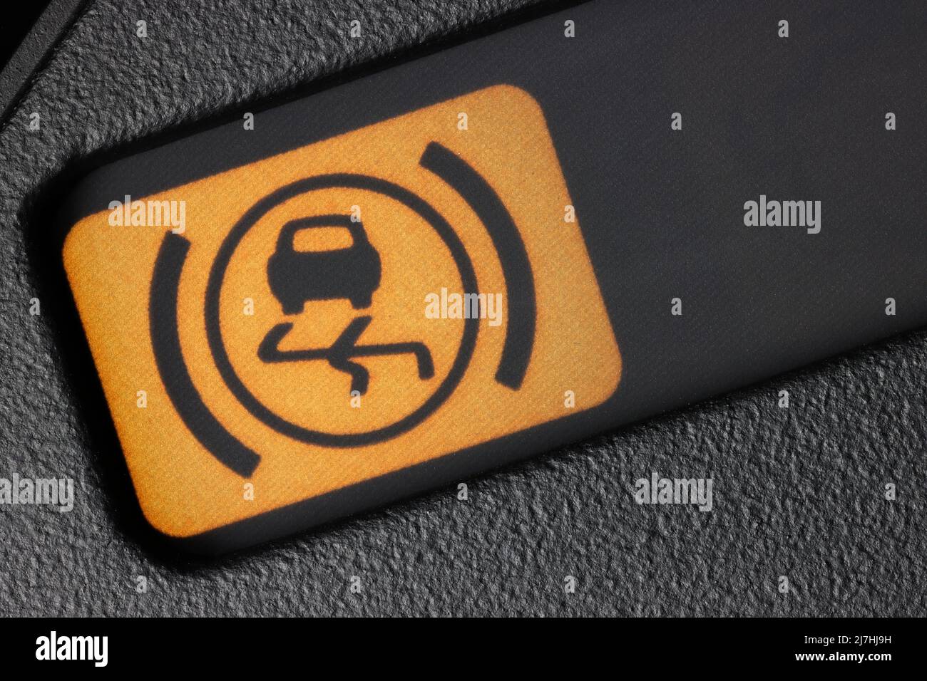 spia antislittamento sul cruscotto della vettura Foto Stock