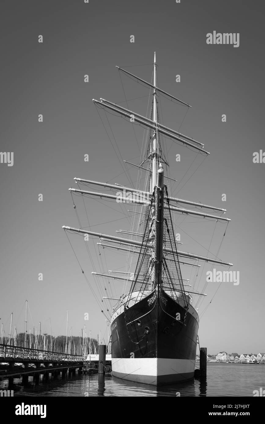 La storica nave a vela Passat è ormeggiata nel porto di Luebeck Travemuende Foto Stock