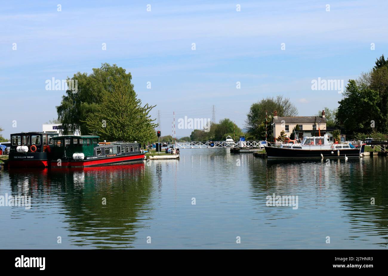 Il ponte di Junction House a Saul Junction sul Gloucester e Sharpness canale Foto Stock