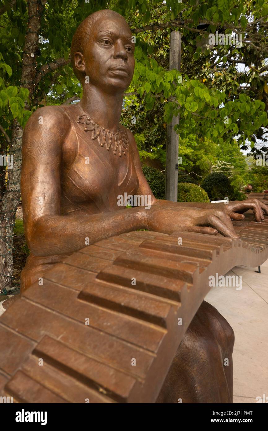 Statua di Nina Simone a Tryon, North Carolina Foto Stock