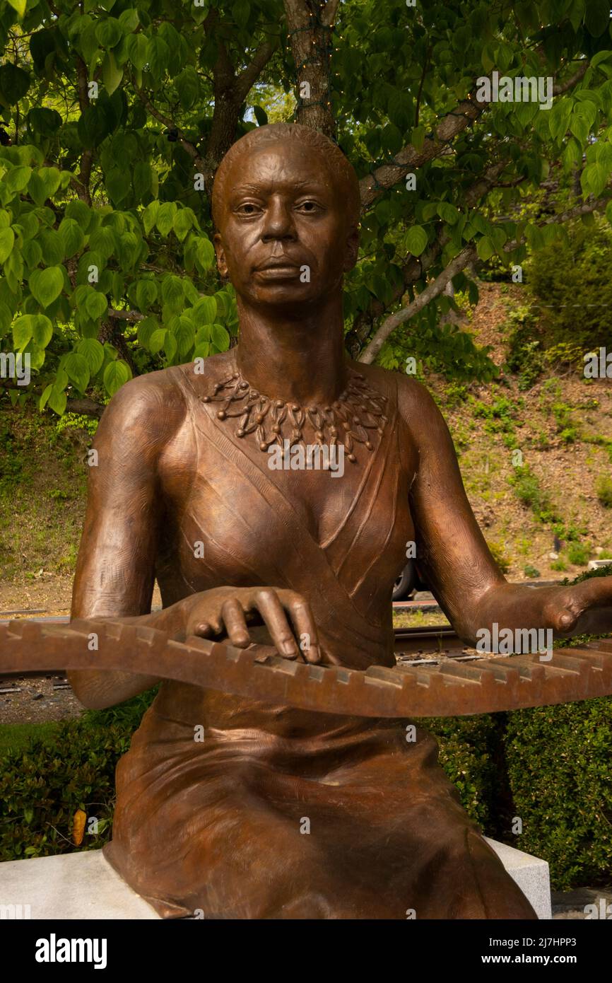 Statua di Nina Simone a Tryon, North Carolina Foto Stock