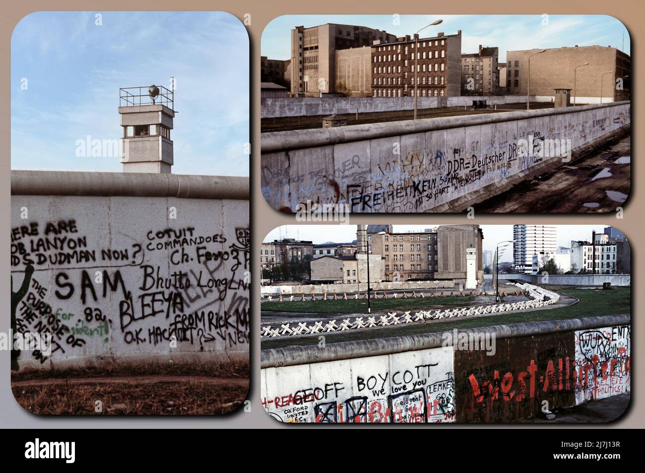 Il muro di Berlino come era prima della caduta nel 1989 Foto Stock