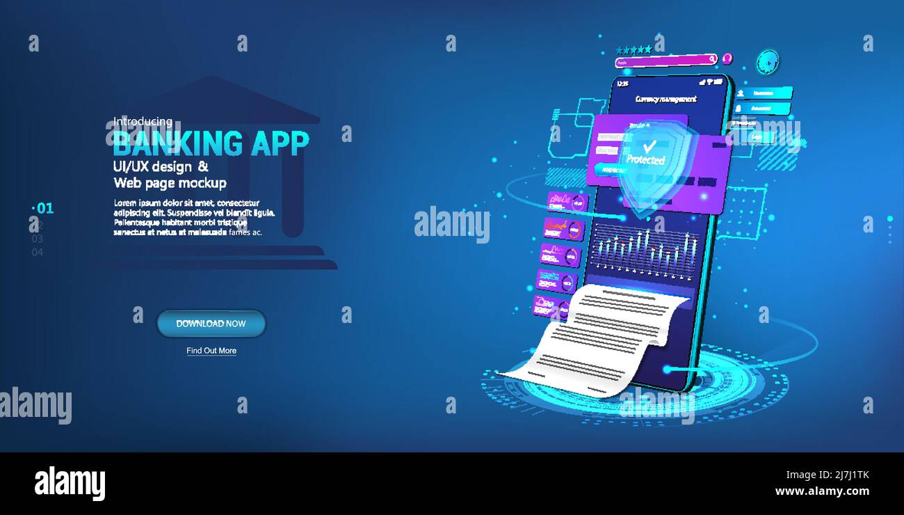 App Online banking e portafoglio con pagamento elettronico, documentazione e ricevute sull'app per smartphone Illustrazione Vettoriale