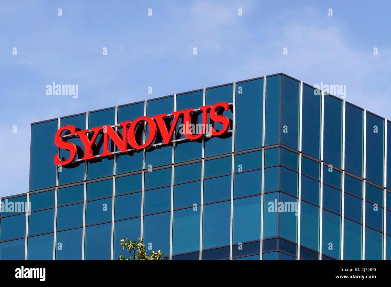 Edificio della banca Synmovus a Greenville, South Carolina Foto Stock
