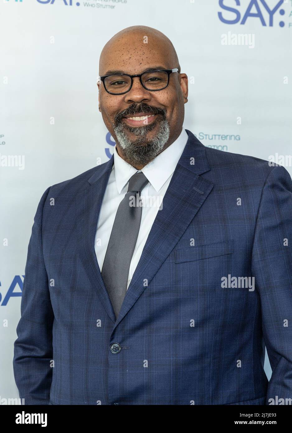 New York, NY - 9 maggio 2022: James Monroe Iglehart partecipa al 20th Annual Benefit Gala PER DIRE: The Stuttering Association for the Young Hosts a Tribeca 360˚ Foto Stock