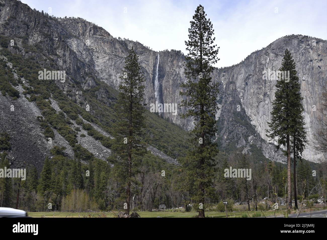 Viste panoramiche delle cascate al Parco Nazionale di Yosemite in California Foto Stock