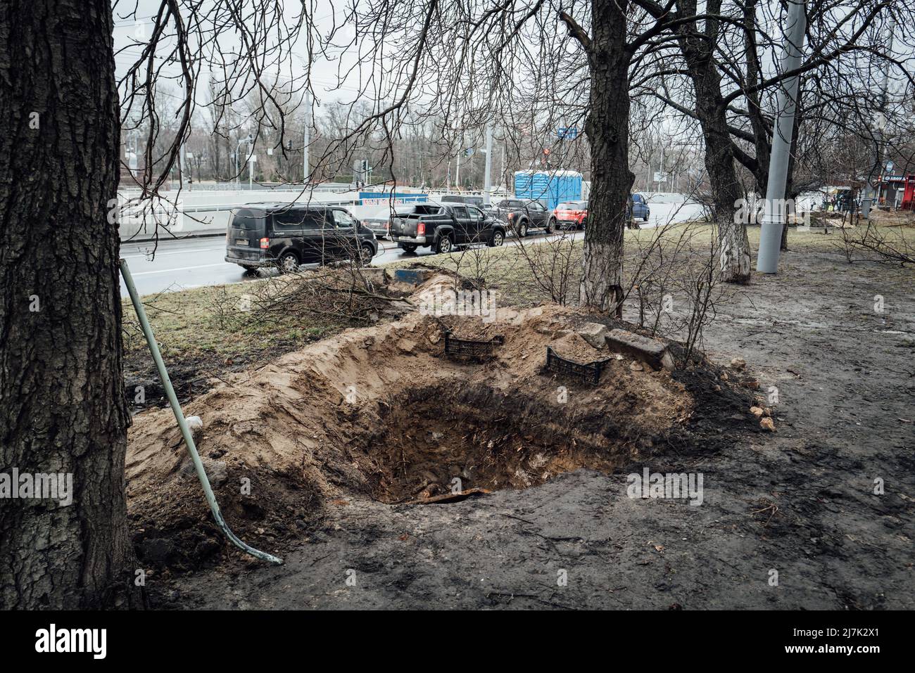 Adrien Vautier / le Pictorium - invasione russa in Ucraina, Kiev si prepara - 3/3/2022 - Ucraina / Kiev - la difesa territoriale è organizzata Foto Stock