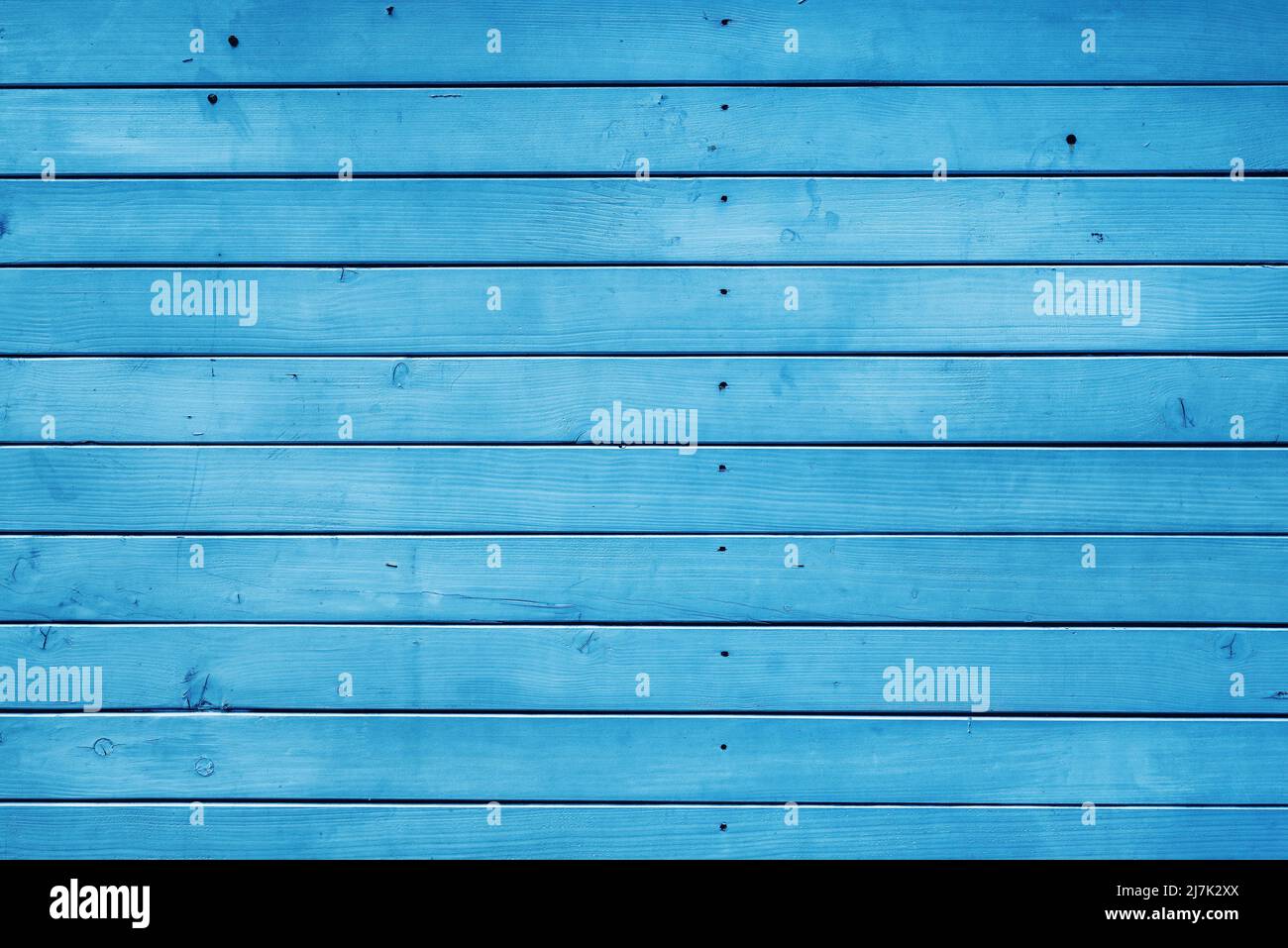 Pavimenti in legno blu pedata come sfondo, vista dall'alto texture Foto Stock