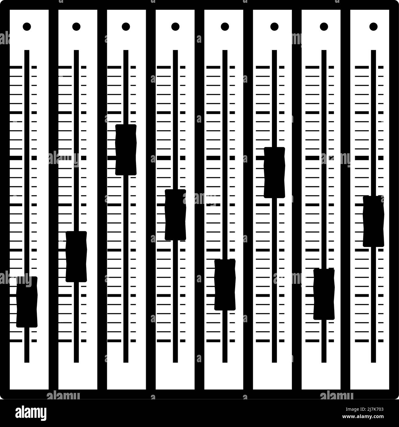Icona Music Equalizer. Design audace con larghezza della traccia modificabile. Illustrazione vettoriale. Illustrazione Vettoriale