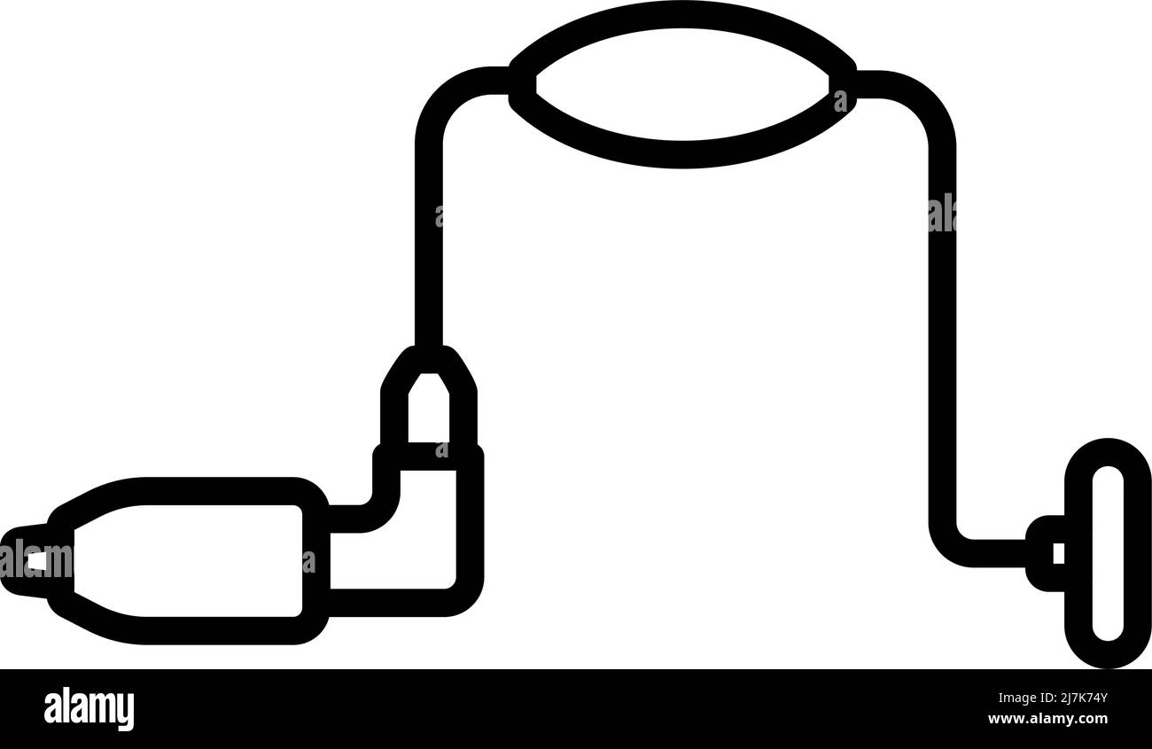 Icona di Auge. Design di contorni in grassetto con larghezza traccia modificabile. Illustrazione vettoriale. Illustrazione Vettoriale