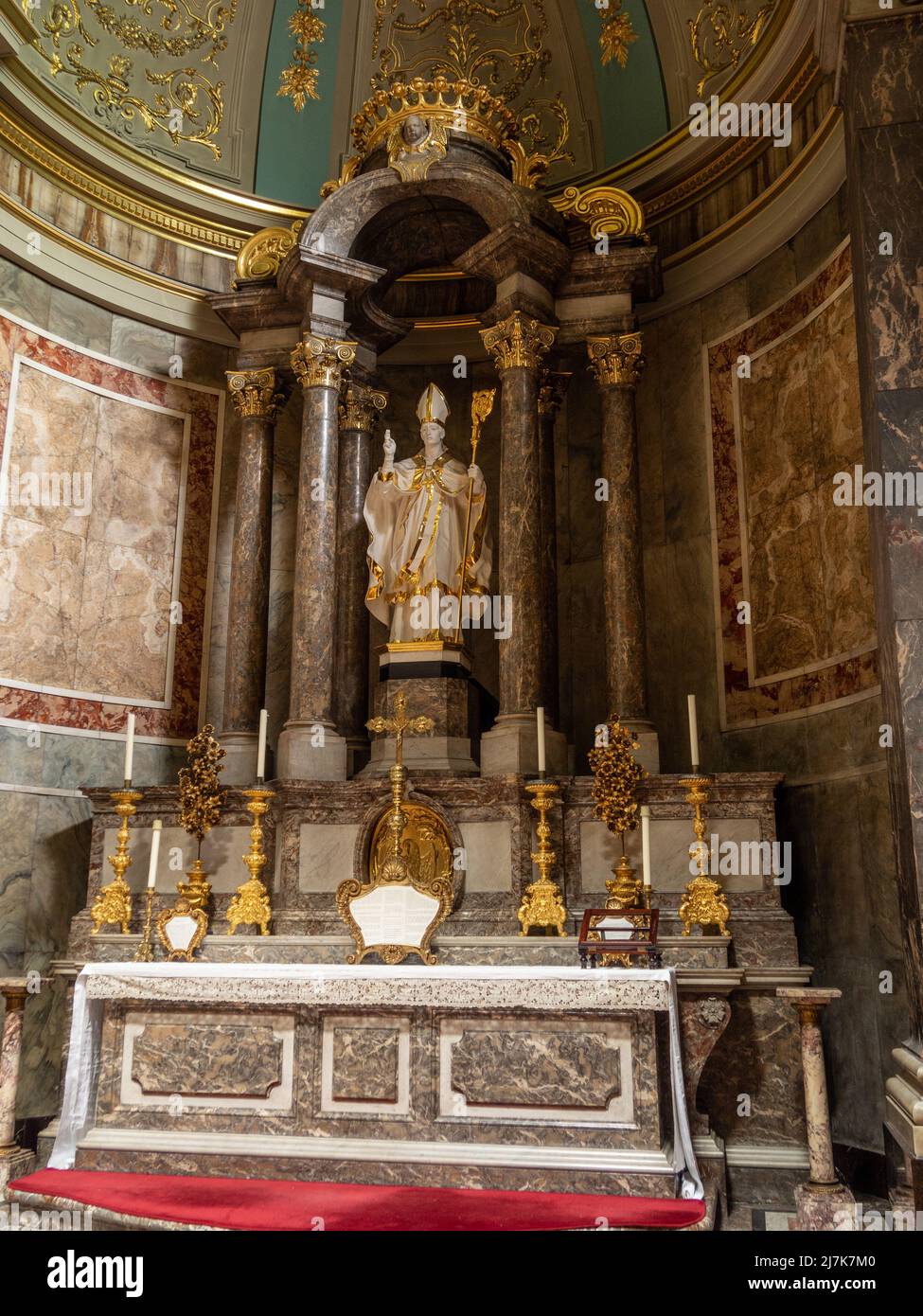 Interno della chiesa oratoria di Brompton, Kensington, Londra, Regno Unito Foto Stock