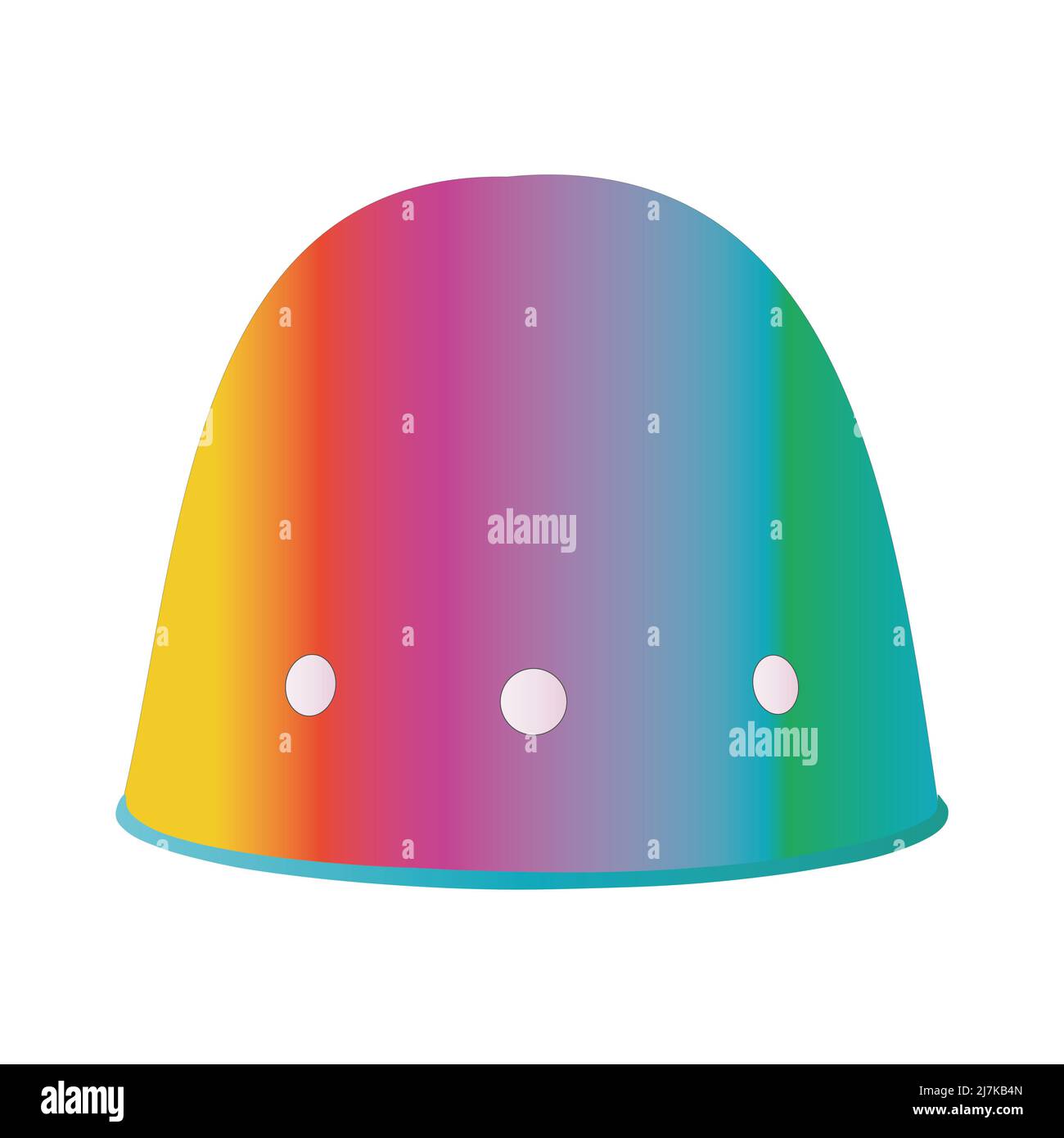 Disegno colorato del casco Foto Stock