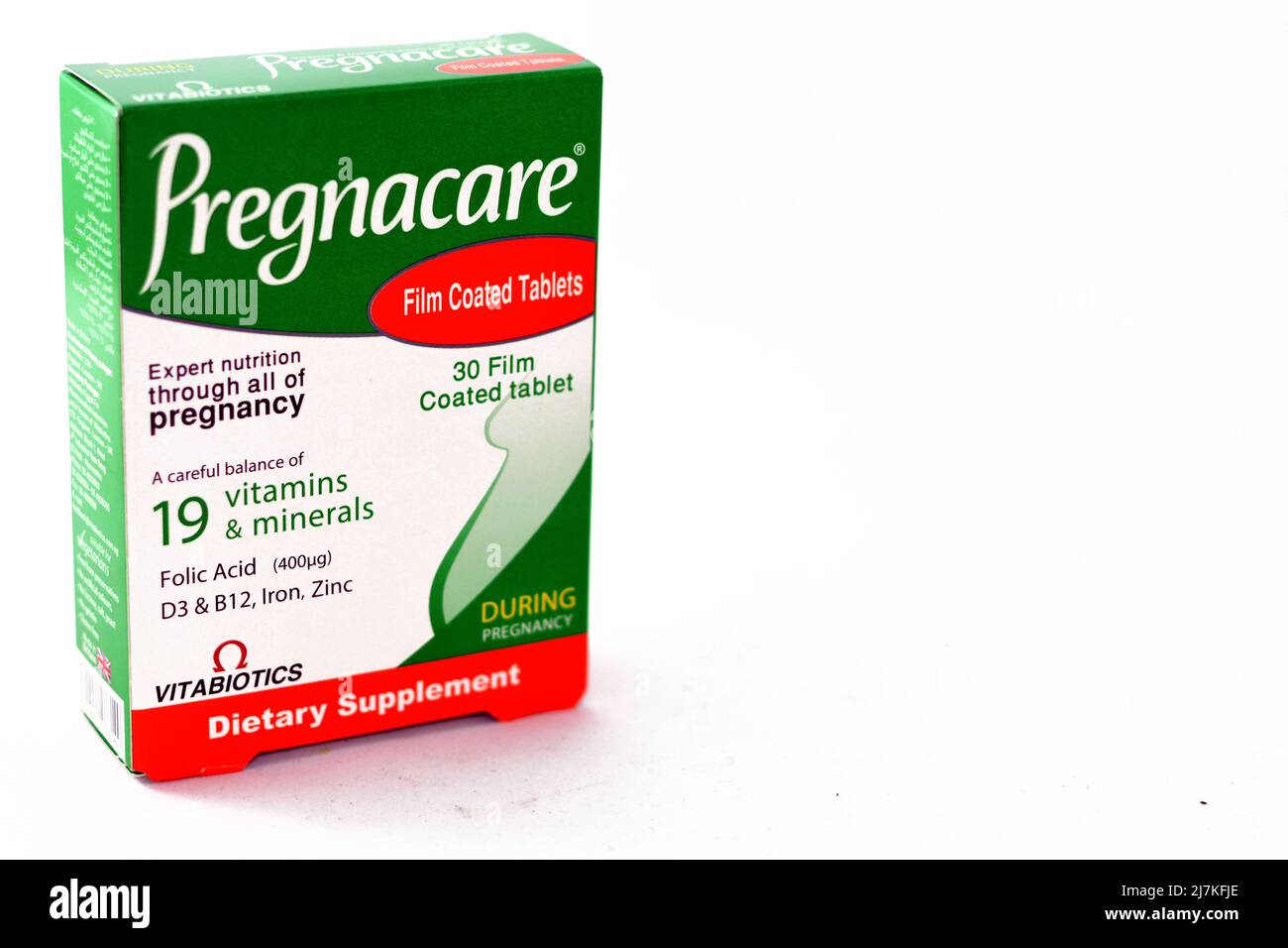 Cairo, Egitto, luglio 31 2021, Pregnacare compresse rivestite con film con un attento equilibrio di vitamine e minerali necessari durante la gravidanza per una madre sana Foto Stock