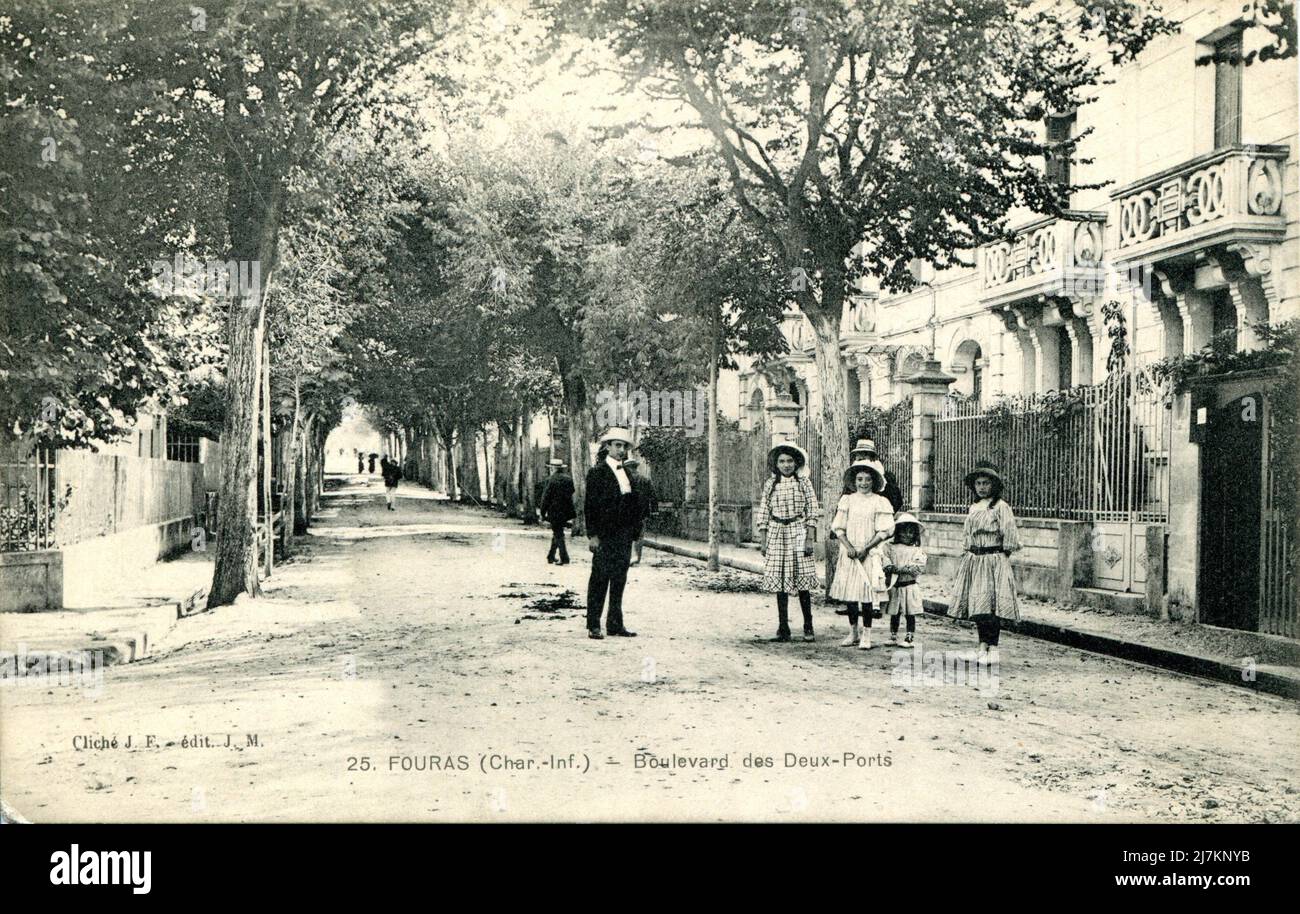 Fouras Dipartimento: 17 - Charente-Maritime Regione: Nouvelle-Aquitaine (ex Poitou-Charentes) cartolina d'epoca, fine 19th - inizio 20th secolo Foto Stock