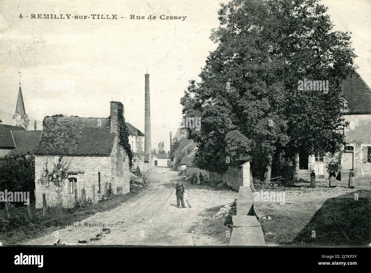 Remilly-sur-Tille Dipartimento: 21 - Côte d'Or Regione: Bourgogne-Franche-Comté (ex Bourgogne) cartolina d'epoca, fine 19th - inizio 20th secolo Foto Stock