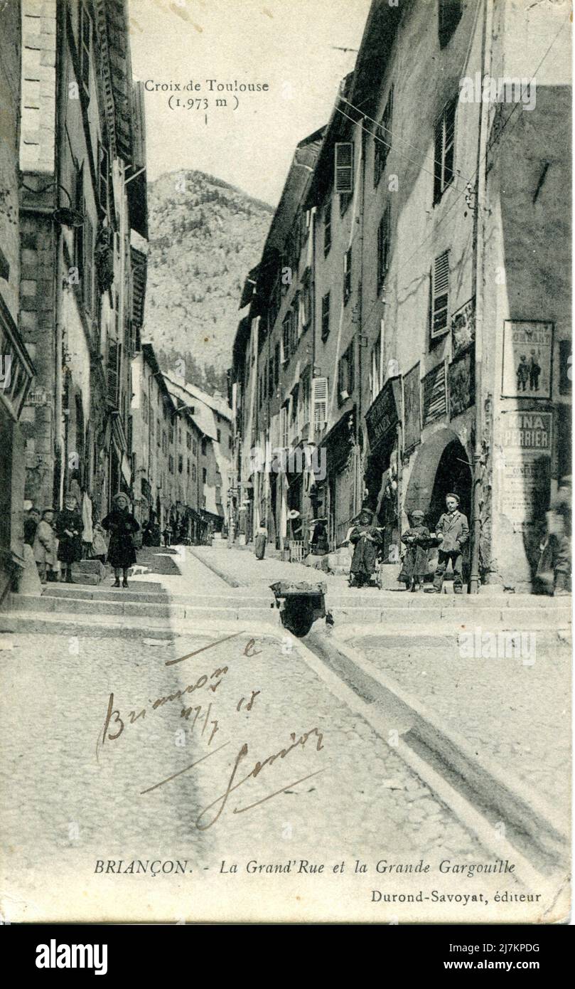 Dipartimento di Briancon: 05 - Hautes-Alpes Regione: Provence-Alpes-Côte d'Azur cartolina d'epoca, fine 19th - inizio 20th secolo Foto Stock