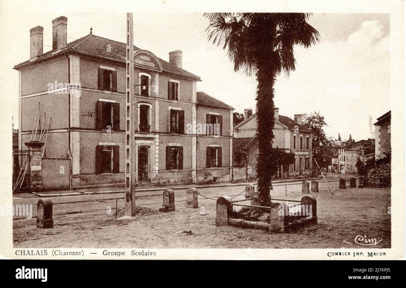 Chalais Dipartimento: 16 - Charente Regione: Nouvelle-Aquitaine (ex Poitou-Charentes) cartolina d'epoca, fine 19th - inizio 20th secolo Foto Stock