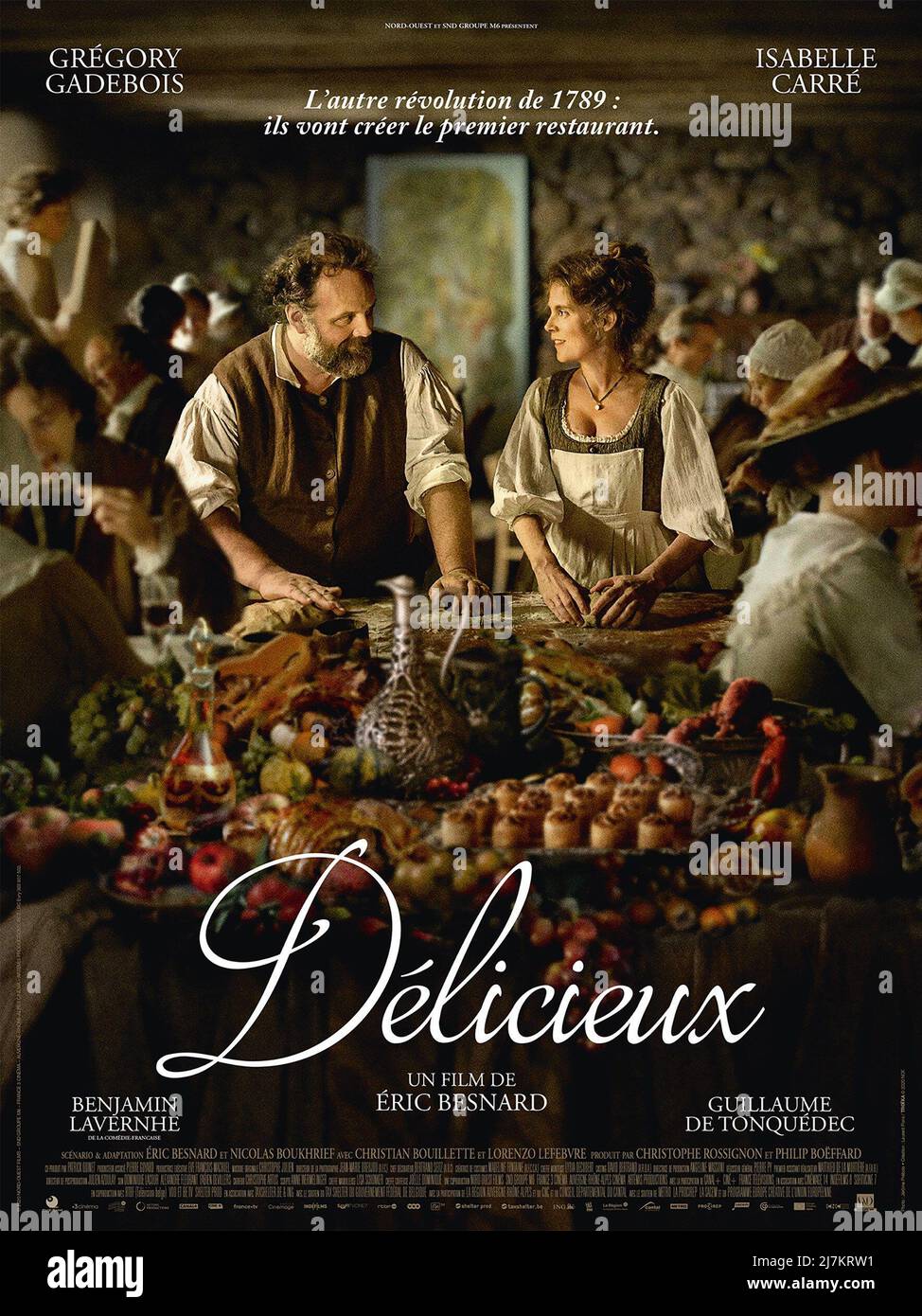 Delicieux anno : 2021 Francia / Belgio Direttore : Eric Besnard Isabelle Carré, poster francese Gregory Gadebois Foto Stock
