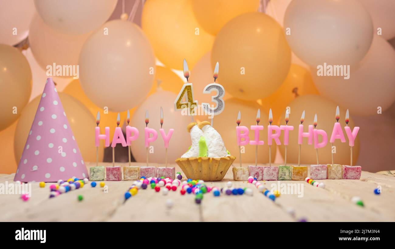 Set Decorazione Compleanno 43 Anni Donna Oro Rosa, Palloncini Numero 43, Ghirlande E Decorazioni Per Torta - 2