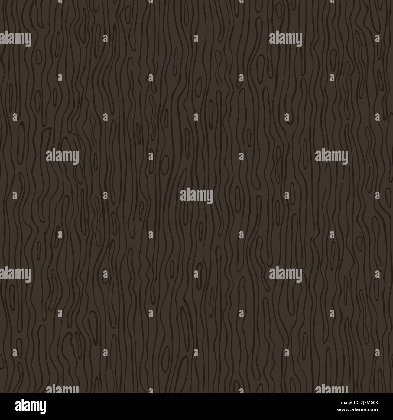 Pattern vettoriale senza giunture con struttura ad albero su sfondo marrone scuro. Semplice design per tappezzeria con linee ondulate. Nastro decorativo tessile moda. Illustrazione Vettoriale