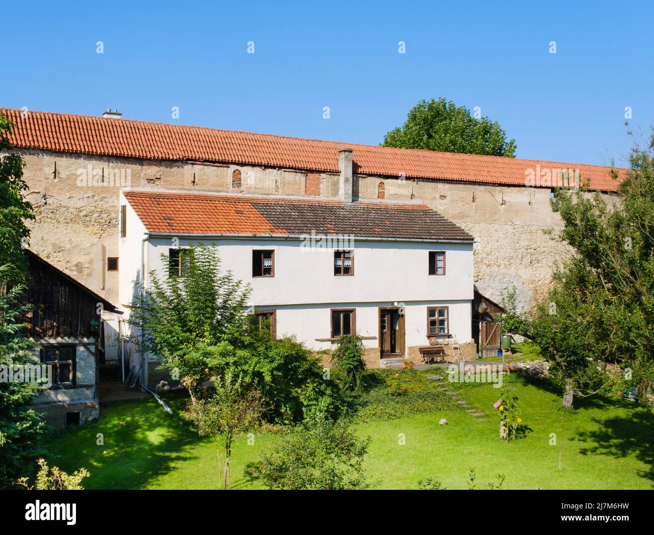 Mura della città vecchia di Nördlingen Foto Stock