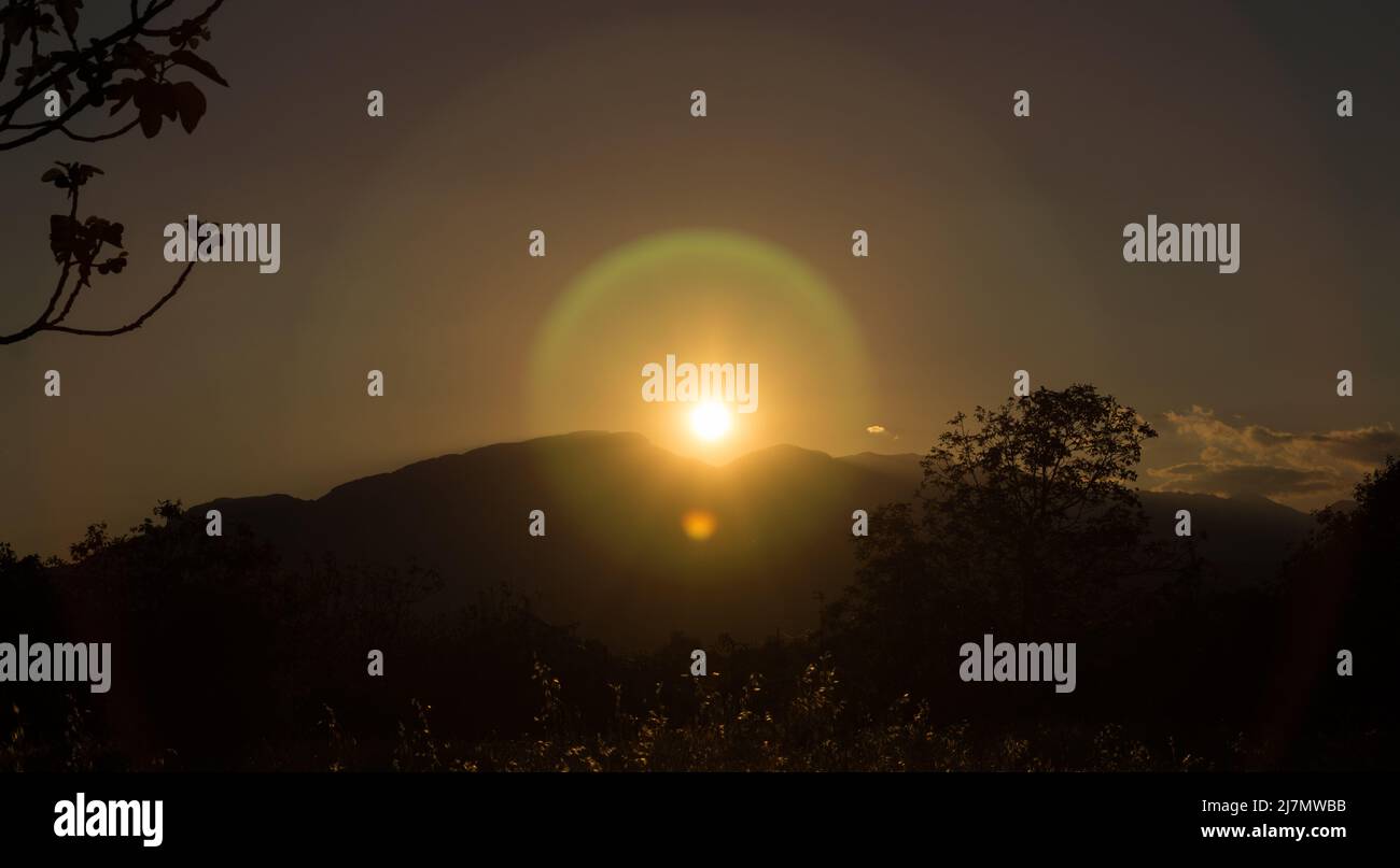 Isernia, Mainarde, tramonto Foto Stock