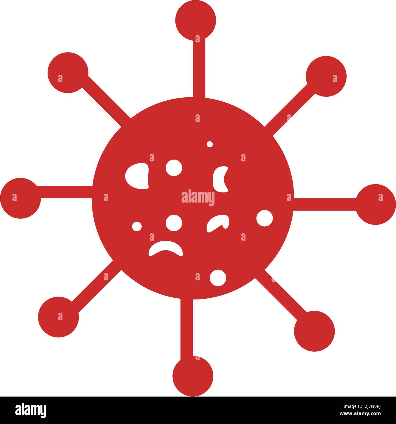 Icona del coronavirus. Vettori correlati a malattie infettive. Vettore modificabile. Illustrazione Vettoriale