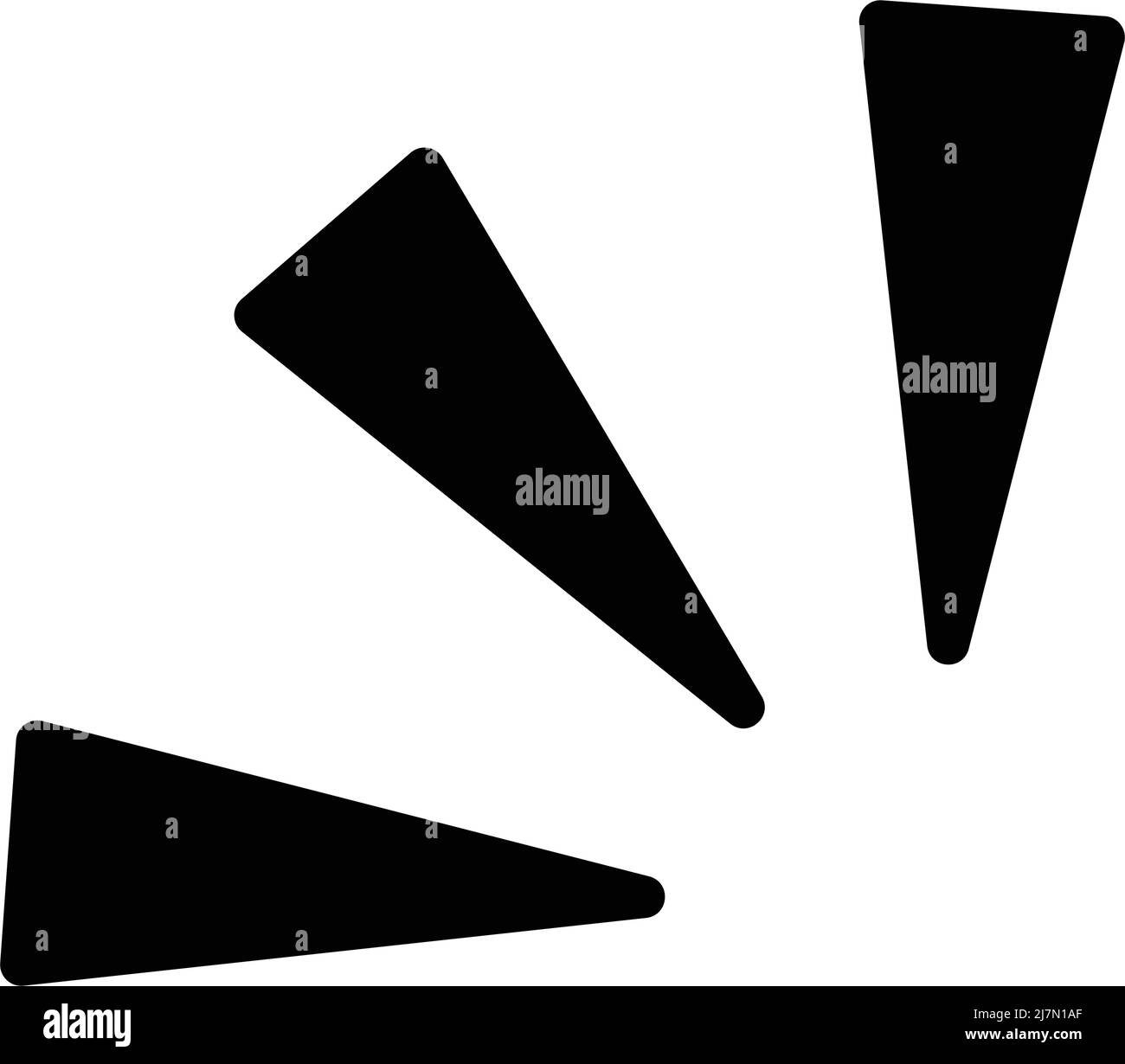 Simbolo di enfasi per l'emozione umana in nero. Vettore modificabile. Illustrazione Vettoriale