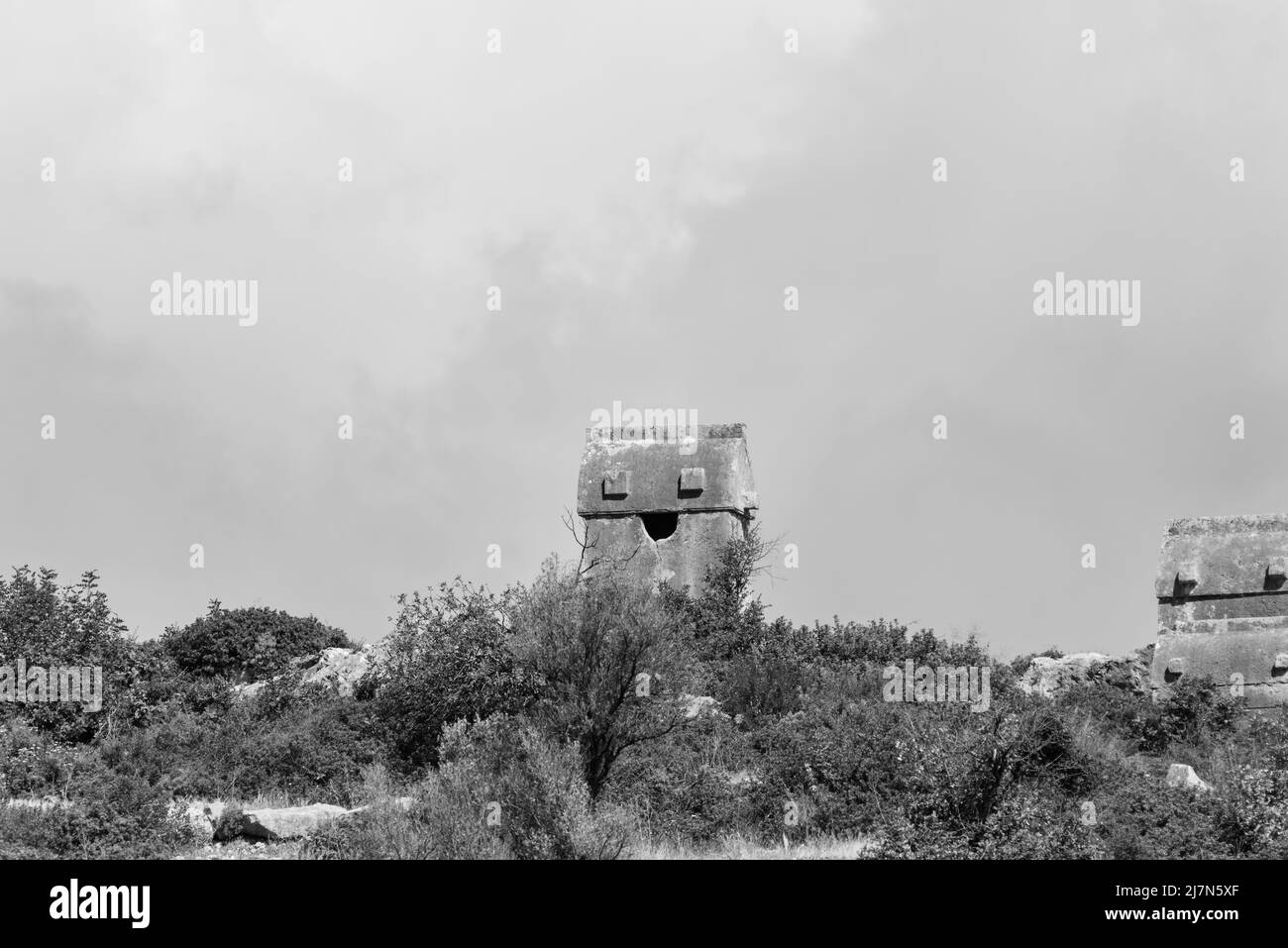 Tomba Licia a Üçağız Foto Stock