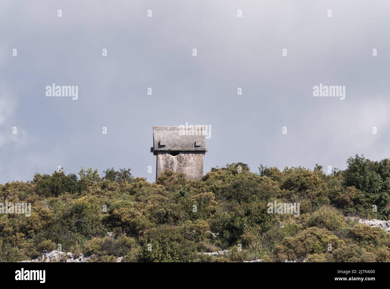 Tomba Licia a Üçağız Foto Stock